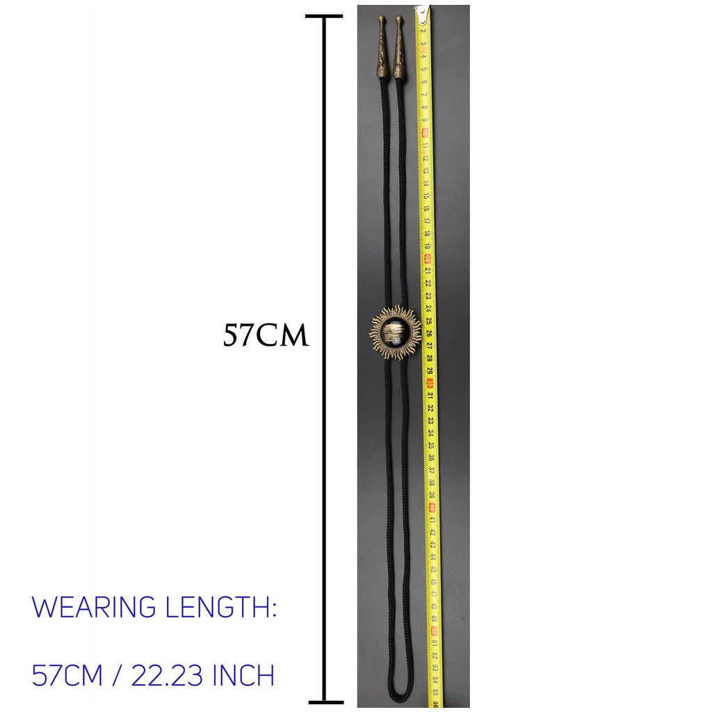 Vòng Cổ Mặt Đá Obsidian Hình Tròn Phong Cách Cao Bồi Phương Tây Thời Trang Cho Nam Và Nữ