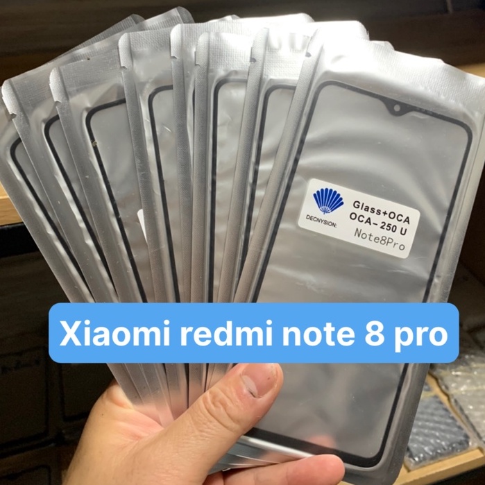 Kính ép màn hình liền keo xiaomi redmi note 8 pro