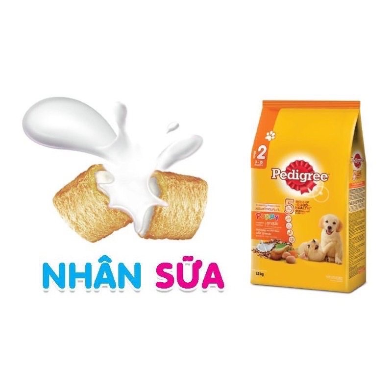 Hạt Pedigree Chó Con 2 -10 tháng tuổi vị gà trứng sữa - Thức ăn hạt Pedigree Puppy vị gà, trứng và sữa