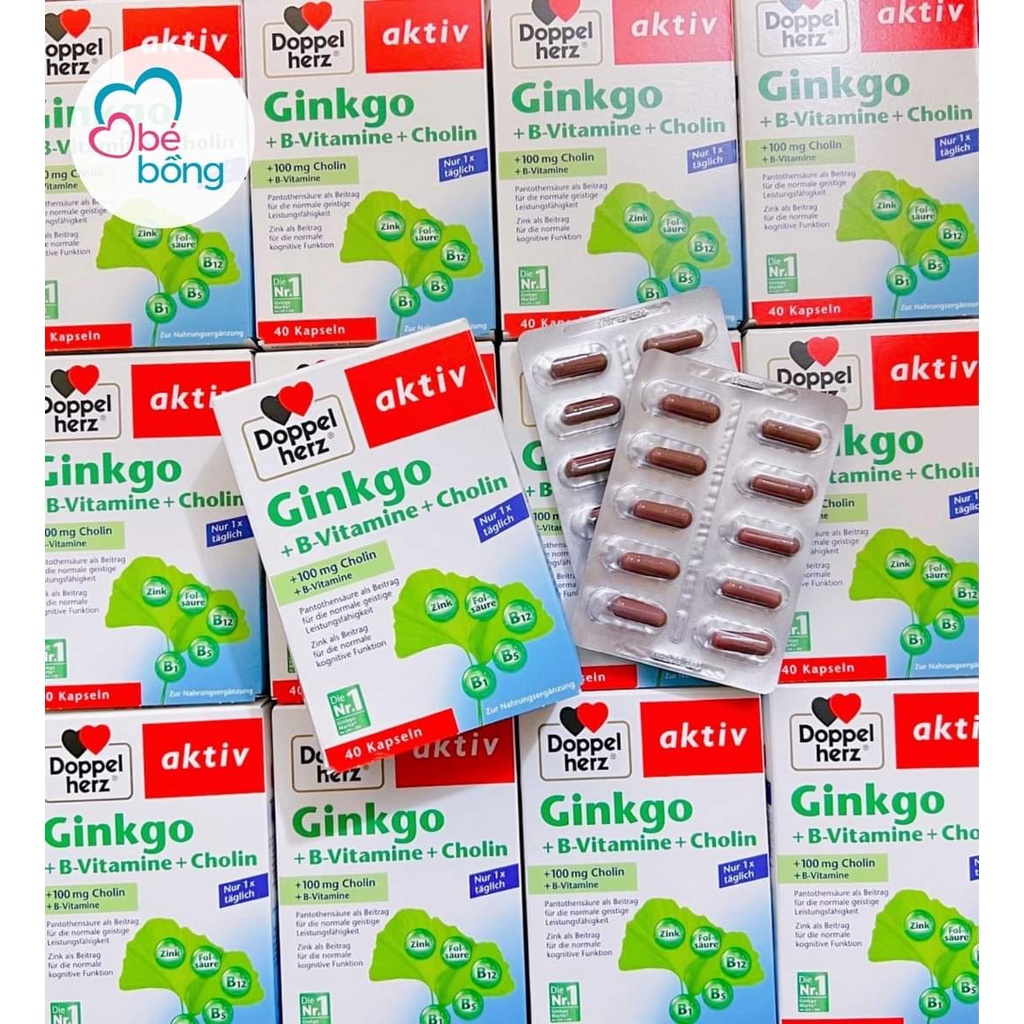 Bổ não Ginkgo Doppelherz Đức 40v