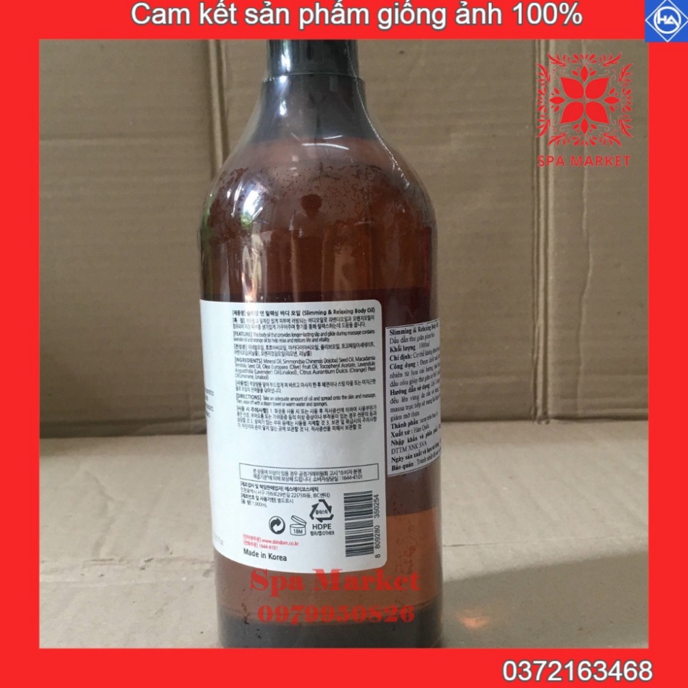 Dầu phá Mô mỡ Skindom DẦU MATXA GIẢM BÉO GIẢM MỠ 1000ml