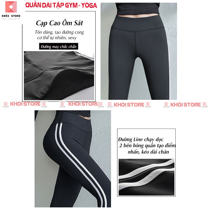 Quần legging tập gym Khói Store yoga nữ nâng mông lưng cao - k103 | BigBuy360 - bigbuy360.vn