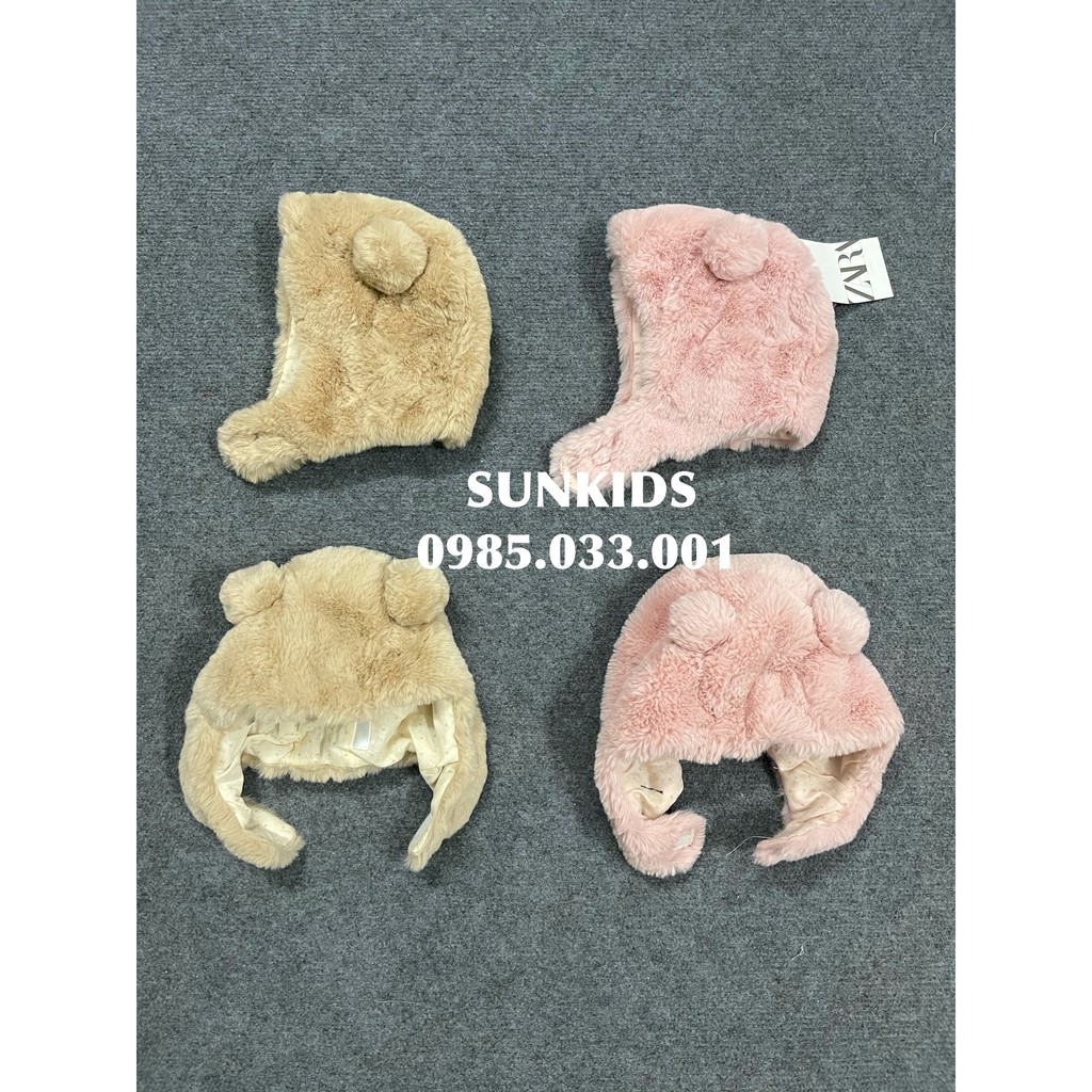Mũ lông Zr tai gấu 2 màu