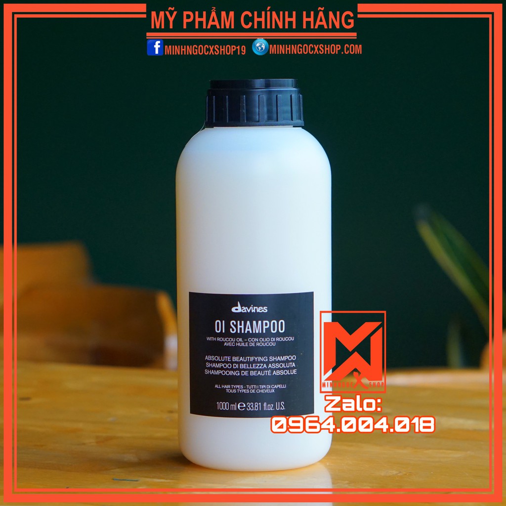 DẦU GỘI - DẦU XẢ HOÀN MỸ CHO MỌI LOẠI TÓC DAVINES OI 1000ML - CHÍNH HÃNG