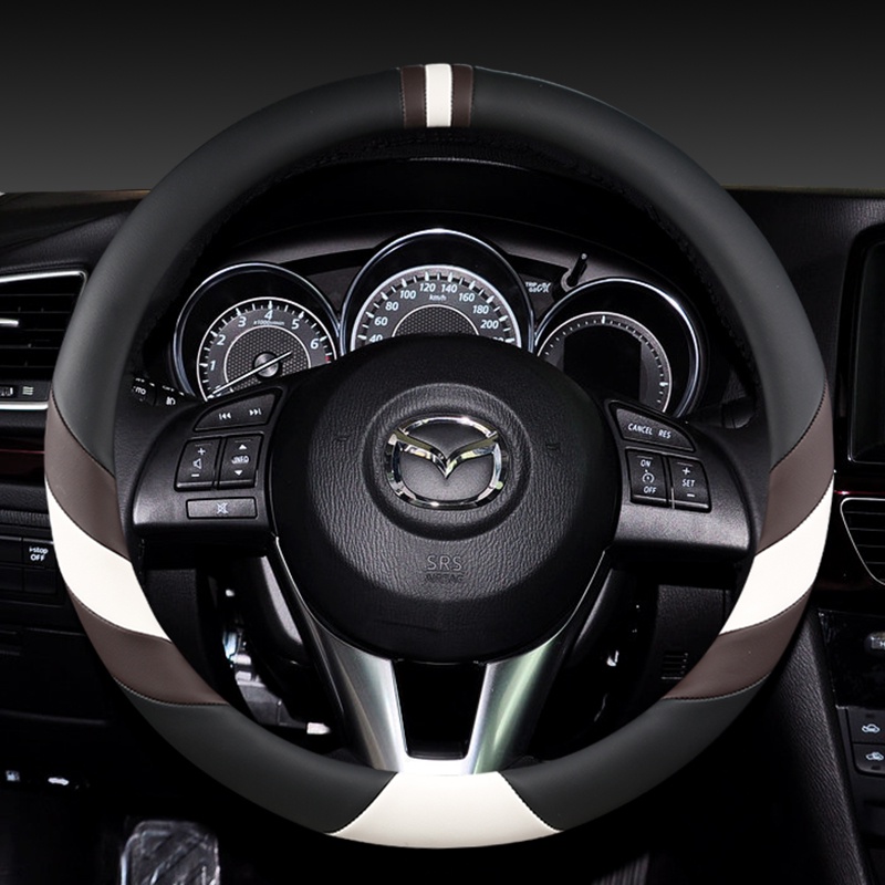 Bao Da Bọc Vô Lăng Xe Hơi Chống Trượt Cho Mazda 2 Mazda 3 Atenza AXELA BT-50 CX5 CX7 CX3 CX9 CX30 38cm