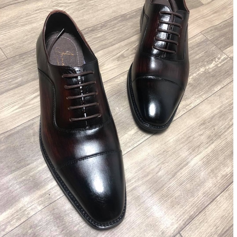 Giày tây da nam cao cấp da bò thật kểu dáng Oxford bảo hành 1 năm - Mã T10