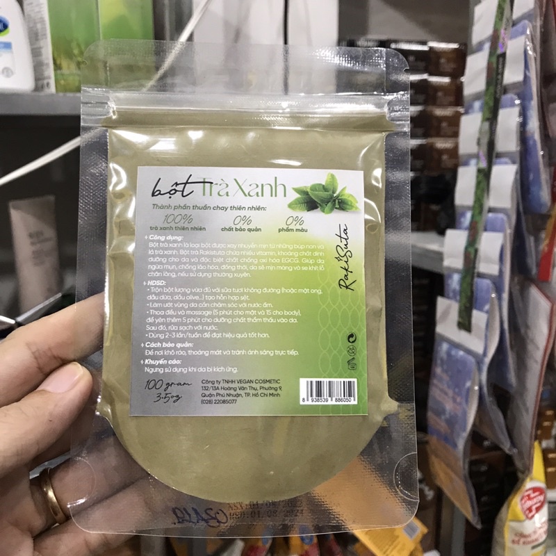 Bột Mặt Nạ Body Thuần Chay Thiên Nhiên Rakisuta 100g
