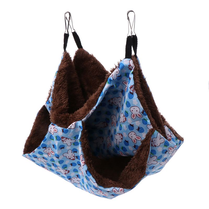 Võng Treo Hai Lớp Bằng Vải Bông Mềm Ấm Áp Mùa Đông Cho Chuột Hamster / Sóc / Hamster