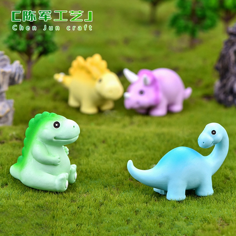 Mô hình tượng khủng long trang trí tiểu cảnh, nhà mô hình, bonsai, chậu sen đá