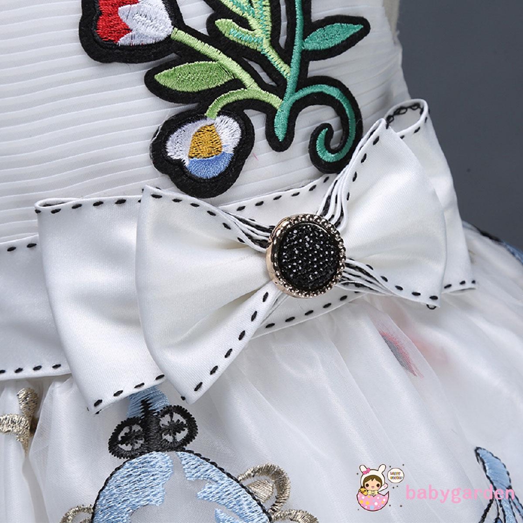 Đầm Bé Gái Thêu Hoa