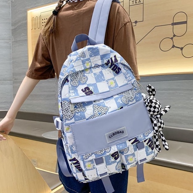 Balo Nữ Thời Trang, Balo Gâú Nhiều Ngăn Chống Nước, Đi Học Đi Chơi Đựng Laptop Phong Cách Hàn Quốc