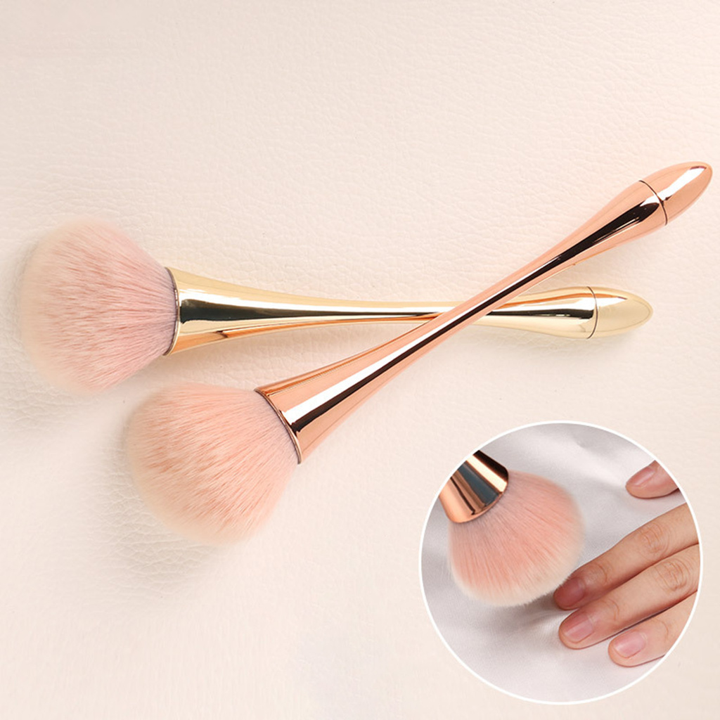 CODseller 5Pcs/Set Waist Brush Electroplating Multifunctional Plastic Soft Hair Small Waist Beauty Makeup Tools for Cosmetic