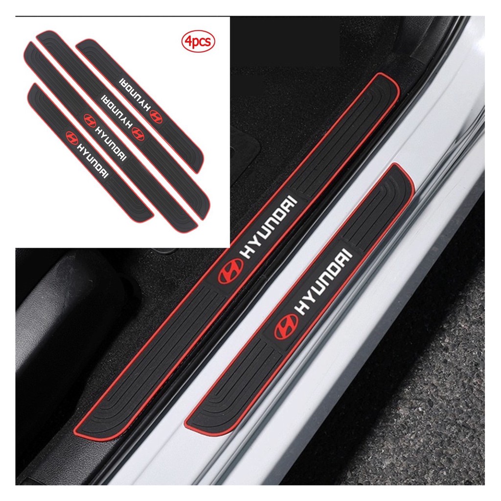 Nẹp cao su dán chống trầy xước bảo vệ bậc cửa xe ô tô xe hơi có logo theo hãng xe