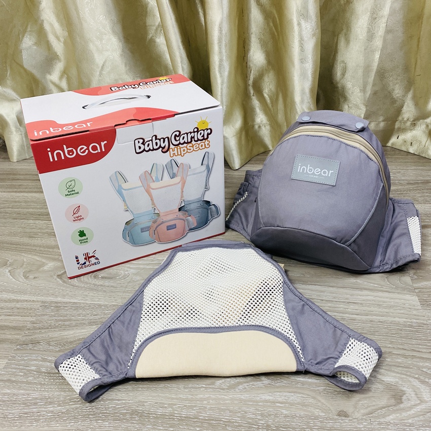Địu Em Bé 6 Tư Thế INBEAR [IBC-4100] - Chống Gù, Có Lưới Tổ Ong Thoáng Khí, Đai Em Bé Sơ Sinh