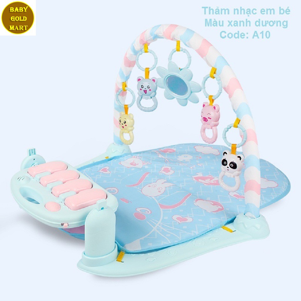 Thảm Đàn Piano Giúp Bé Phát Triển Trí Thông Minh Vượt Trội-BGM-A10-Xanh Dương