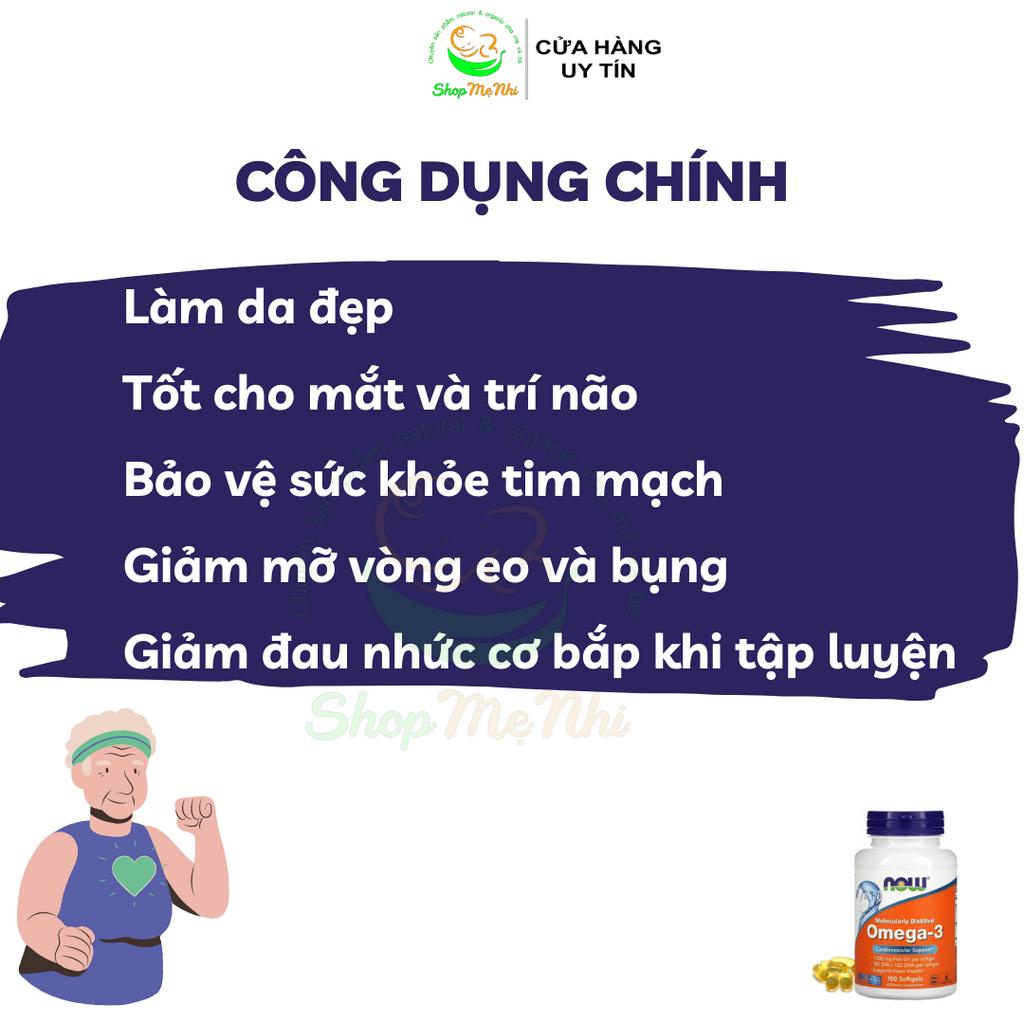 Viên uống dầu cá Omega 3 Now 180 EPA/120 DHA – 200 viên.