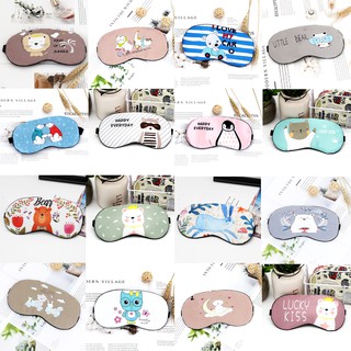 Miếng Che Bịt Mắt Ngủ Hoạt Hình Động Vật Kèm Túi Nước Mát Dưỡng Mắt D!
