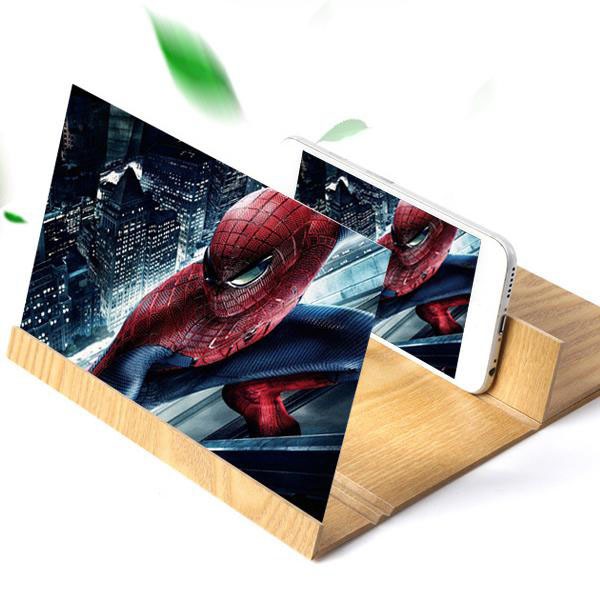 Kính Phóng Đại 3D Phóng To Màn Hình Điện Thoại Vân Gỗ Hiện Đại