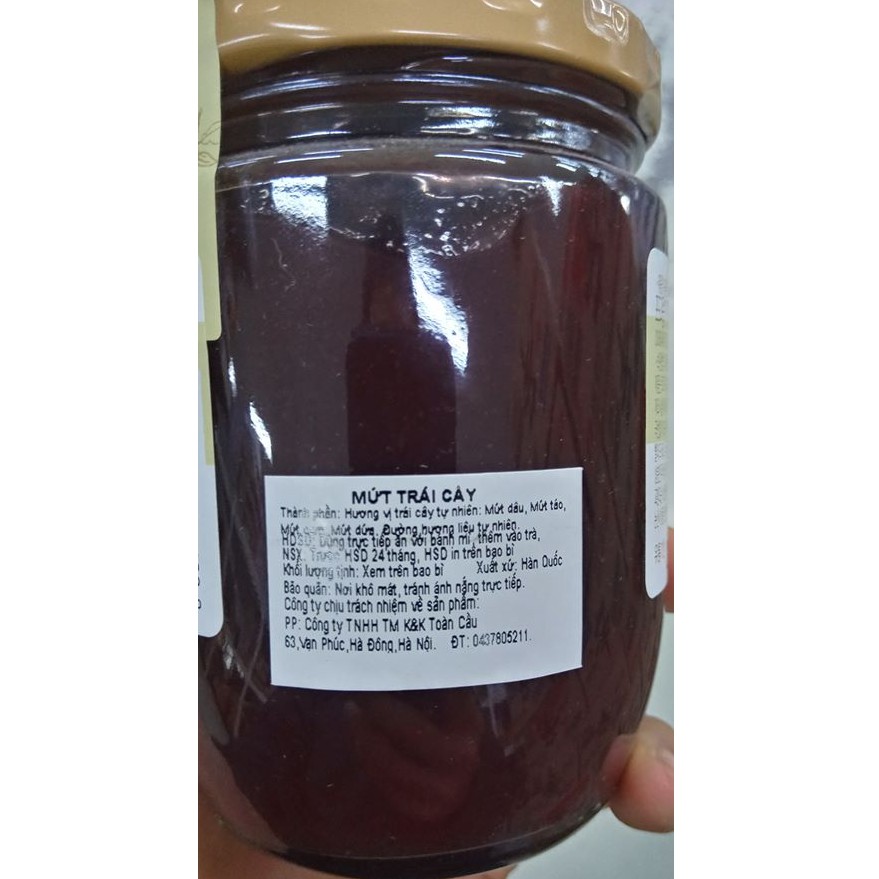 MỨT NHO HỮU CƠ HÀN QUỐC 370G ăn với bánh mì, pha trà