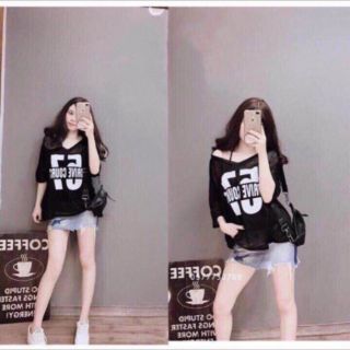 Sét áo lệch vai + thun