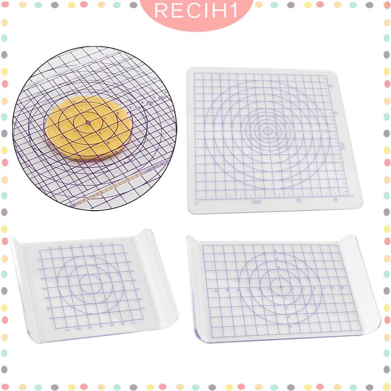 Set 3 tấm nặn đất sét hình chữ u bằng acrylic làm mô hình thủ công có đường lưới