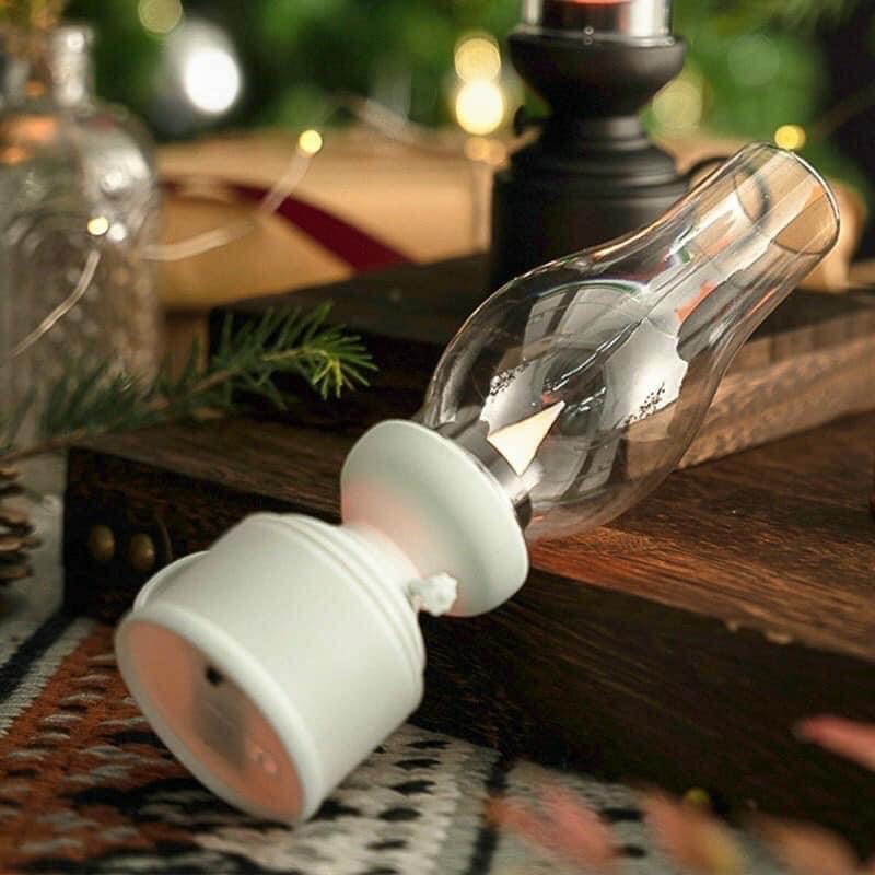 Đèn Dầu Điện Tử Hoạt Động Bằng Pin, Đèn Led Trang Trí Decor Phòng