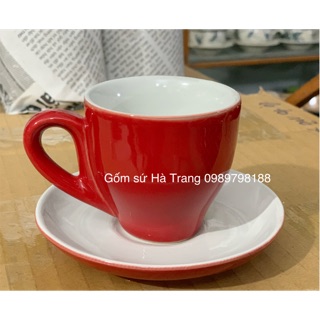 Set cốc đĩa espresso  Gốm sứ Bát Tràng cao cấp