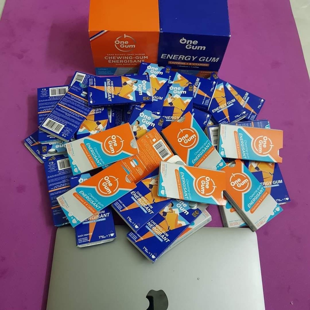 Onegum Tăng Lực, Kẹo Cao Su Thể Thao Chính Hãng Pháp Bổ Sung Vitamin B3 B6 B12