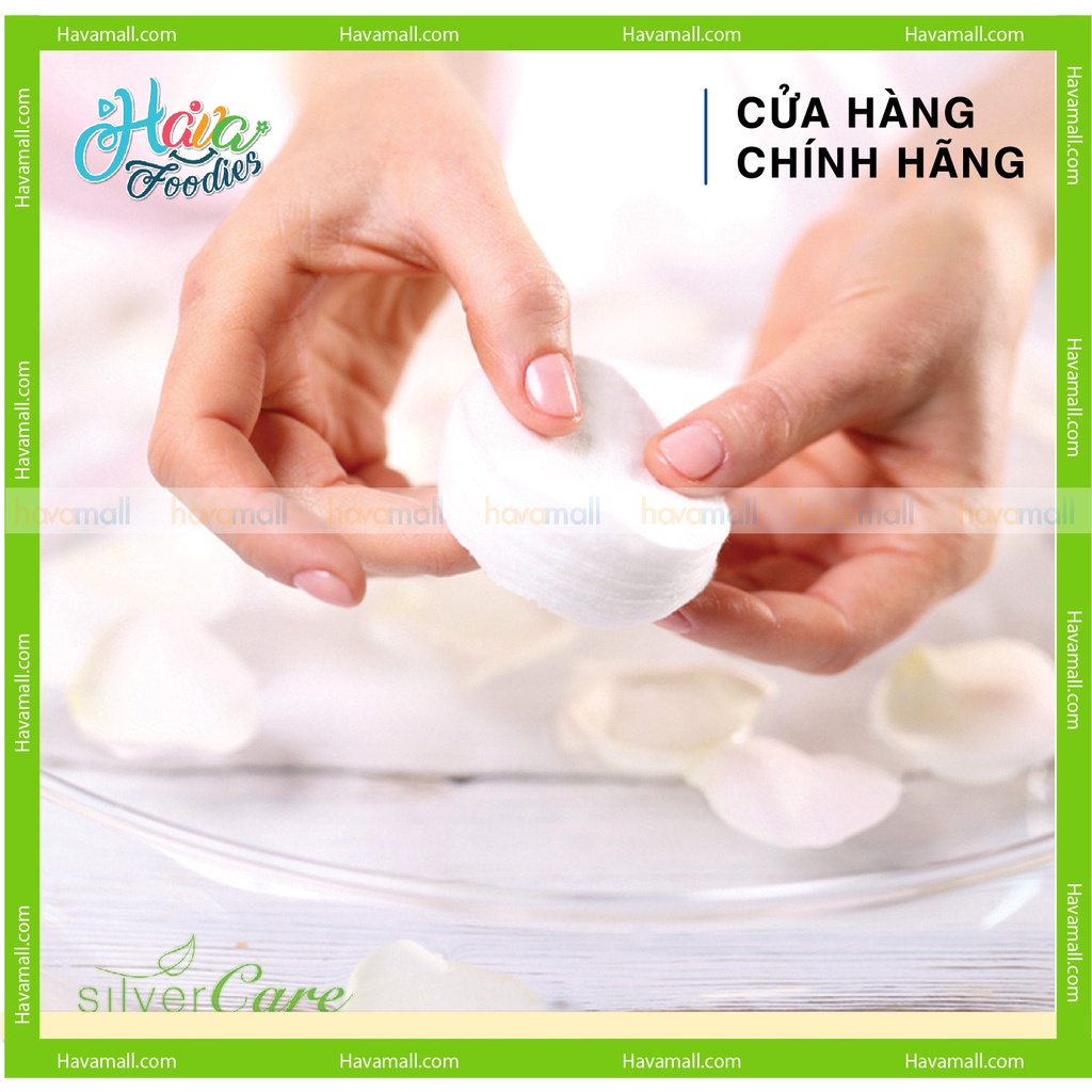 [HÀNG CHÍNH HÃNG] Bông Tẩy Trang Hữu Cơ Tròn 80 Miếng Silvercare – Organic Cotton Pads 80 Pieces