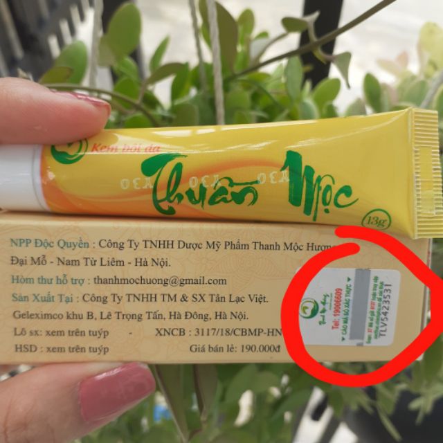 Kem bôi da THUẦN MỘC