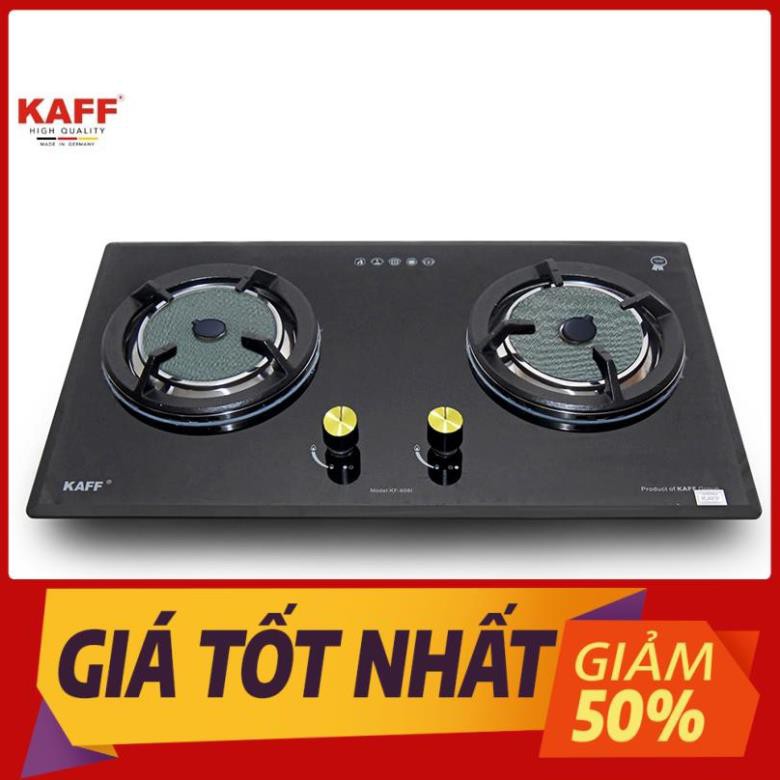 (Ship trong ngày) Bếp gas âm hồng ngoại Kaff KF-608i, Niken cảm ứng ngắt gas 2 vòng nhiệt (Bảo hành chính hãng)