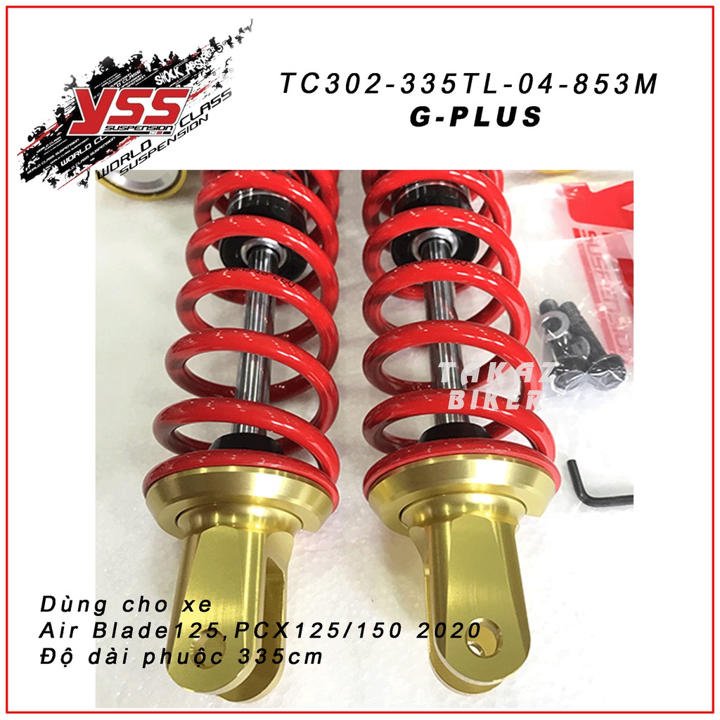 Phuộc YSS Air Blade 125/150, PCX G-PLUS TC302-335TL-04-853M