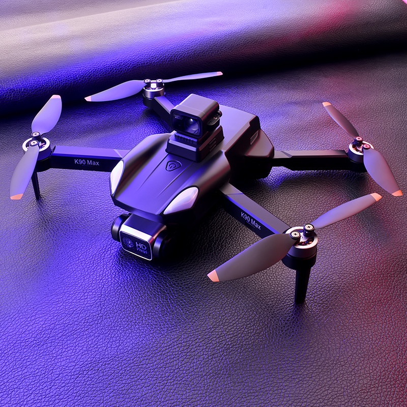 Máy bay điều khiển từ xa, Flycam K90 Max động cơ không chổi than, cảm biến vật cản, camera kép 4K, GPS, Pin 3000mAh