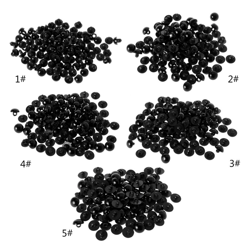 Set 100 Cúc Áo Màu Đen Chuyên Dụng Cho Búp Bê DIY 9 10 11 5 12 5 1