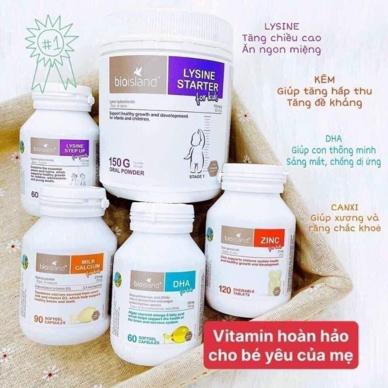 CANXI, DHA, KẼM BIOISLAND CHO BÉ