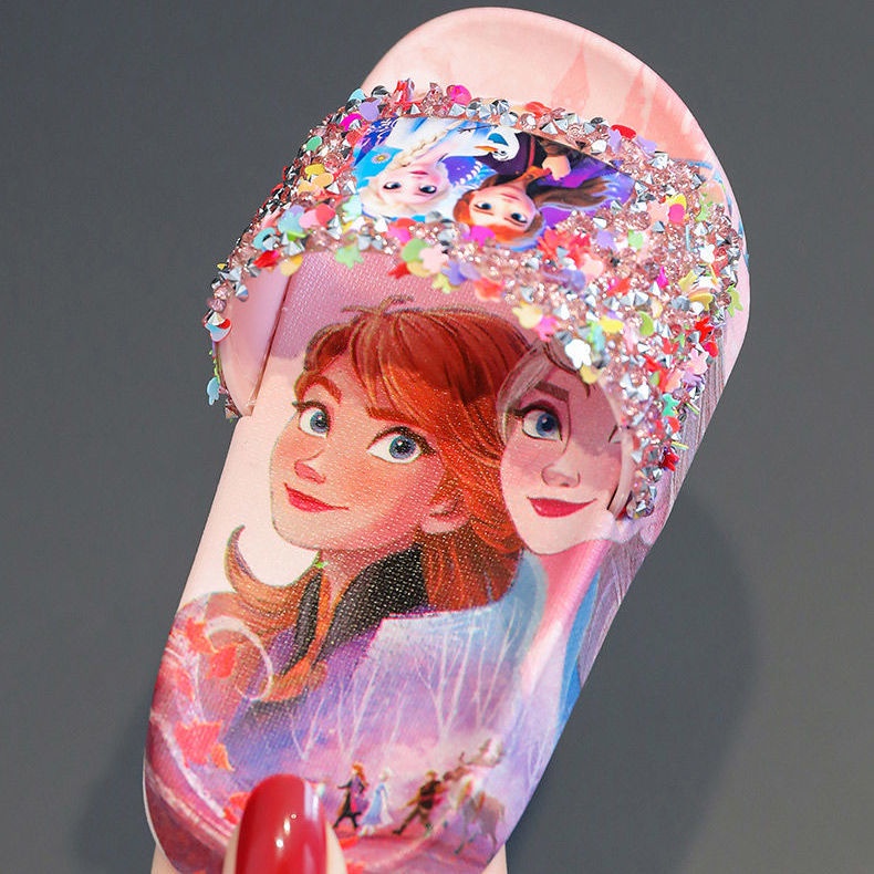 Công chúa Elsa Dép sục cho bé trai bé gái họa tiết hoạt hình đáng yêu siêu nhẹ chống trơn trượt dép trẻ em 1-10 tuổi Thời trang Dép lê