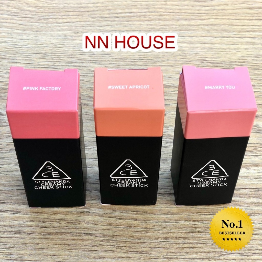 Phấn má hồng 3CE creamy cheek stick phấn má dạng kem - 3CE phấn má hồng dạng kem thỏi - NN HOUSE