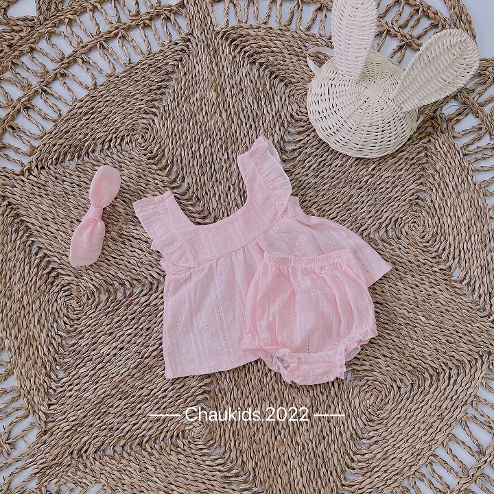 HOT!!  bộ 2 dây quần chip kèm tuban cho bé siêu baby cute chất thô mềm