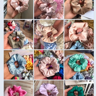 Cột tóc vải scrunchies bản to được chọn màu Lẻ bằng sỉ( sỉ sll 5k)