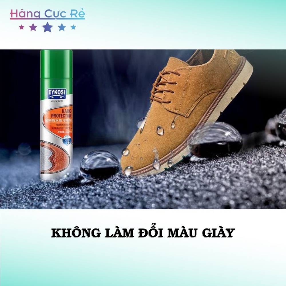 Chai xịt phủ nano, chống thấm nước cho giày dép Eykosi 250ml - Shop Hàng Cực Rẻ