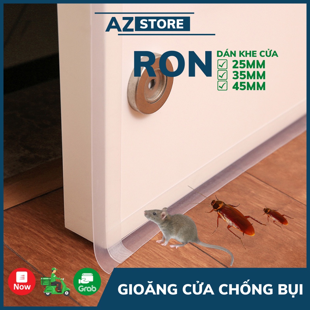 Cuộn 4 mét gioăng cửa cao su dán chặn khe cửa dán chống bụi, chống côn trùng giữ nhiệt - AZ Store