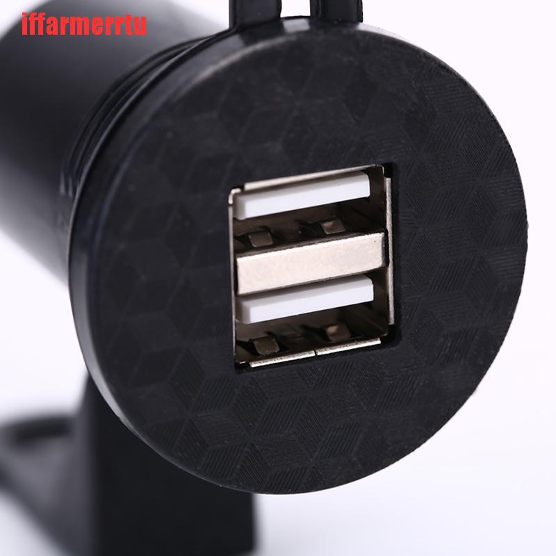 Bộ Sạc Điện Thoại Di Động 2 Cổng Usb Chống Thấm Nước Hzq Cho Xe Hơi / Xe Máy