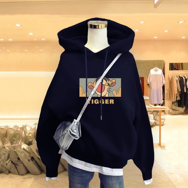 Áo hoodie dài tay in họa tiết độc đáo dáng rộng hợp thời trang phong cách Hàn Quốc | BigBuy360 - bigbuy360.vn