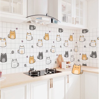Miếng Giấy Dán Tường Nhà Bếp Cách Nhiệt Chống Dầu Mỡ, Chịu Nhiệt - Decal Dán Bếp Họa Tiết 3D Hiện Đại (60x300cm)