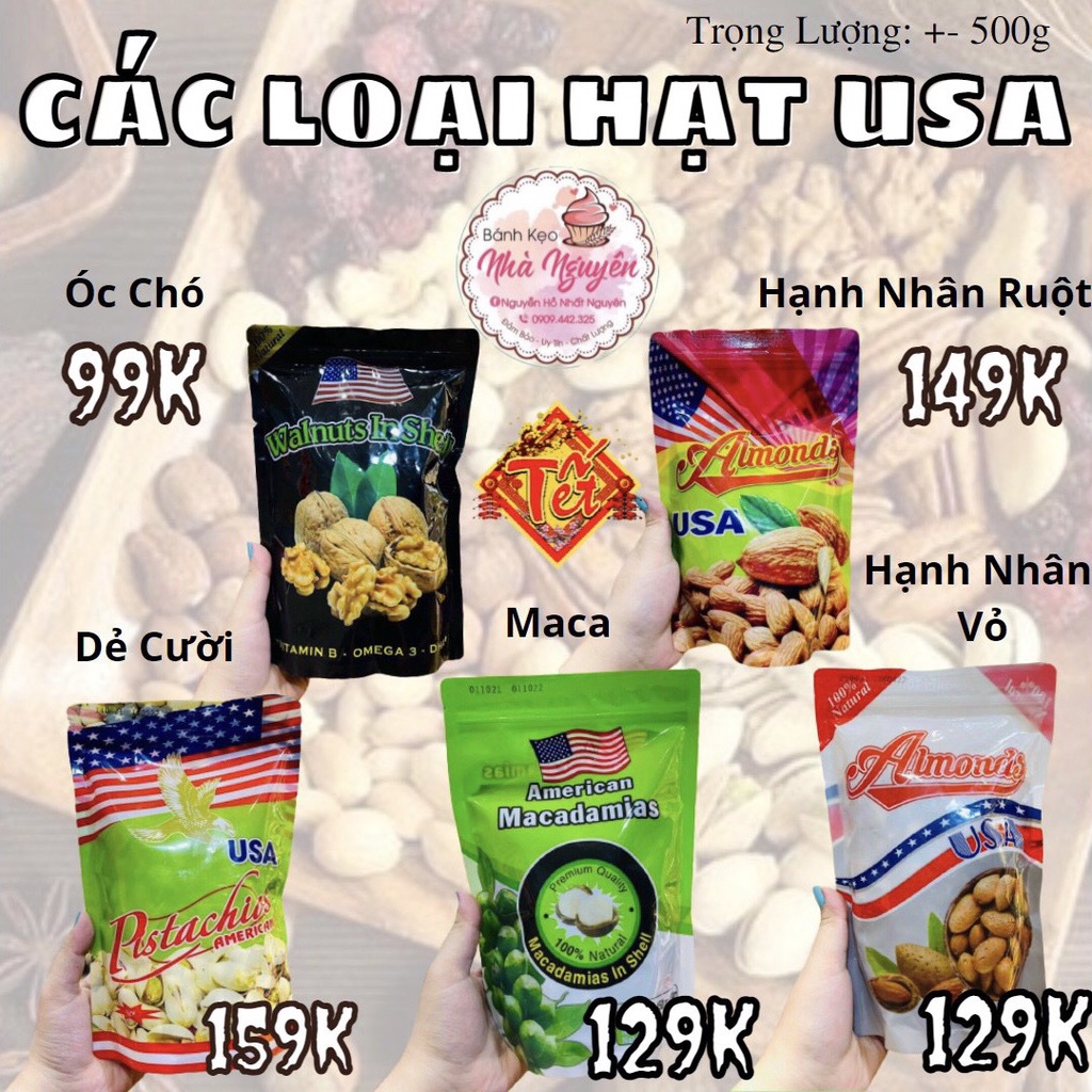 CÁC LOẠI HẠT HÀNG MỸ USA