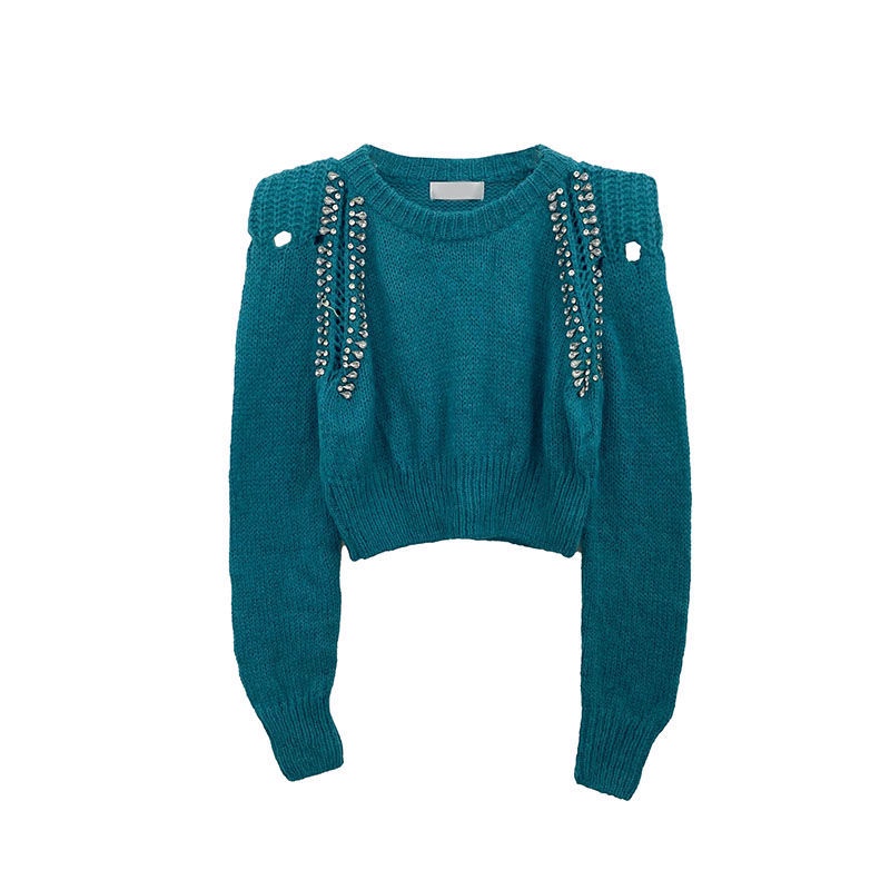 Áo Sweater Dệt Kim Tay Dài Cổ Tròn Dáng Rộng Thời Trang Xuân Thu 2022