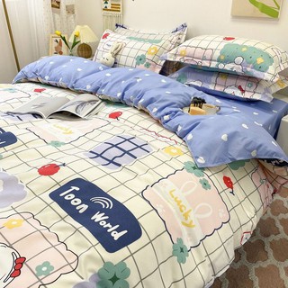 Cotton Poly Bộ Chăn Ga Gối Bé Và Gấu