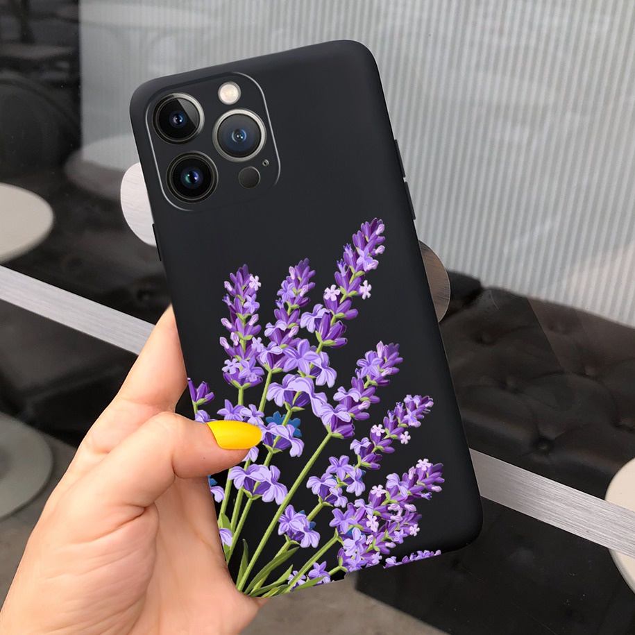 Ốp điện thoại mềm họa tiết hoa cúc thời trang cho iPhone 13 12 Pro Max 11 Pro Max