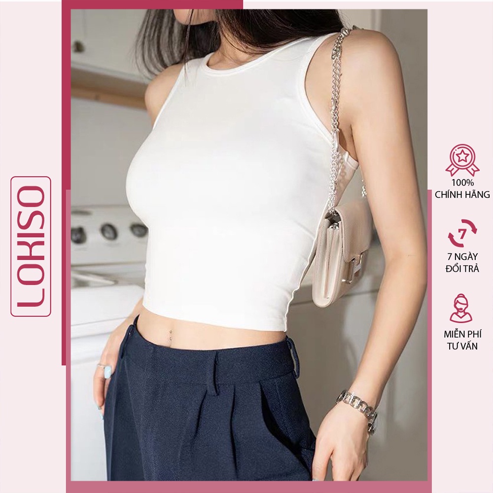 Áo croptop nữ ba lỗ ôm body thun tăm basic ulzzang LOKISO CT03