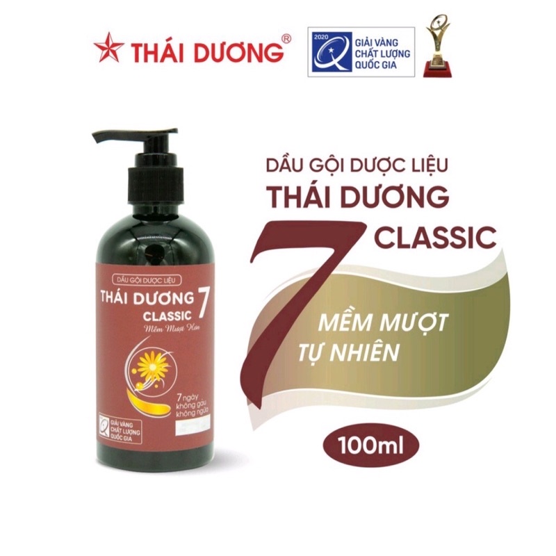 Dầu gội Dược Liệu Thái Dương 7 Classic 100ml-Mềm mượt hơn